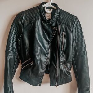 Zara trf outerwear leather jacket